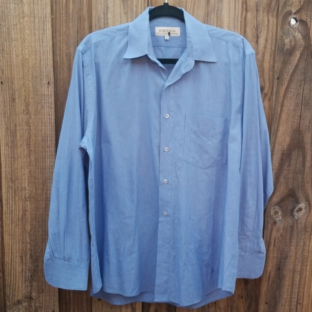 Estilo 100% Algodao Dress Shirt